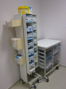 Polypropylene, PVC, Acrylic, HIPs and ABS storage equipment for hospitals