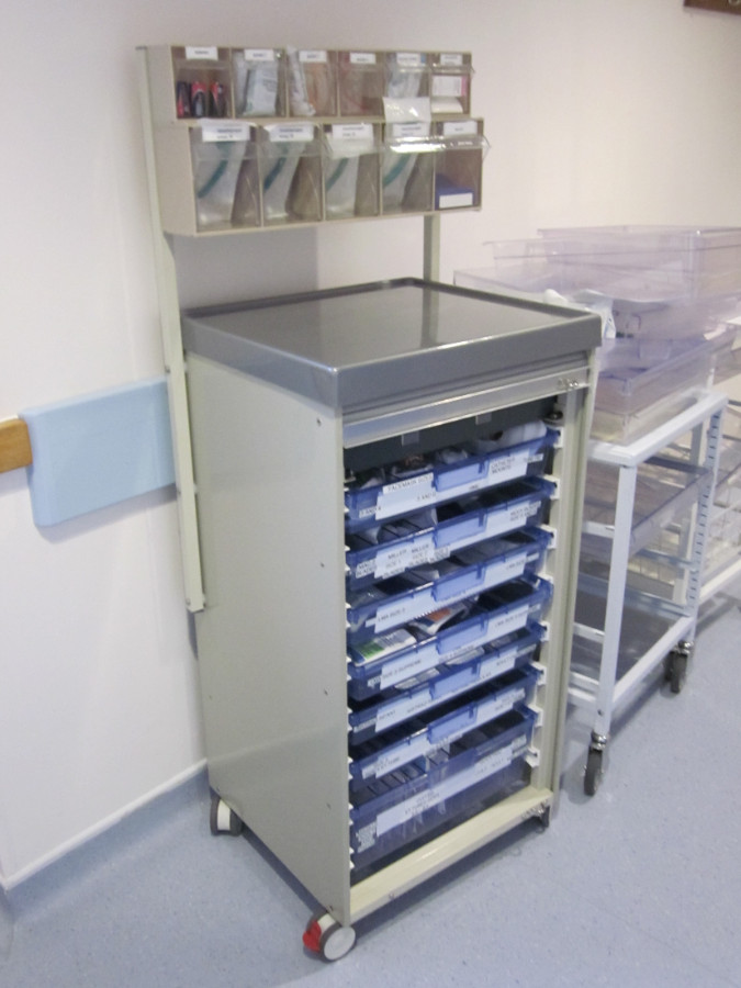 Polypropylene, PVC, Acrylic, HIPs and ABS storage equipment for hospitals