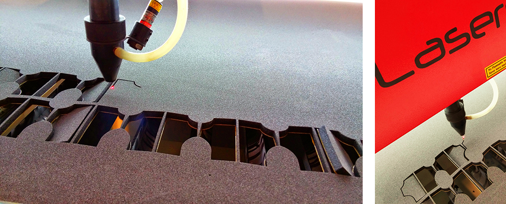 laser cutting adhesive foam